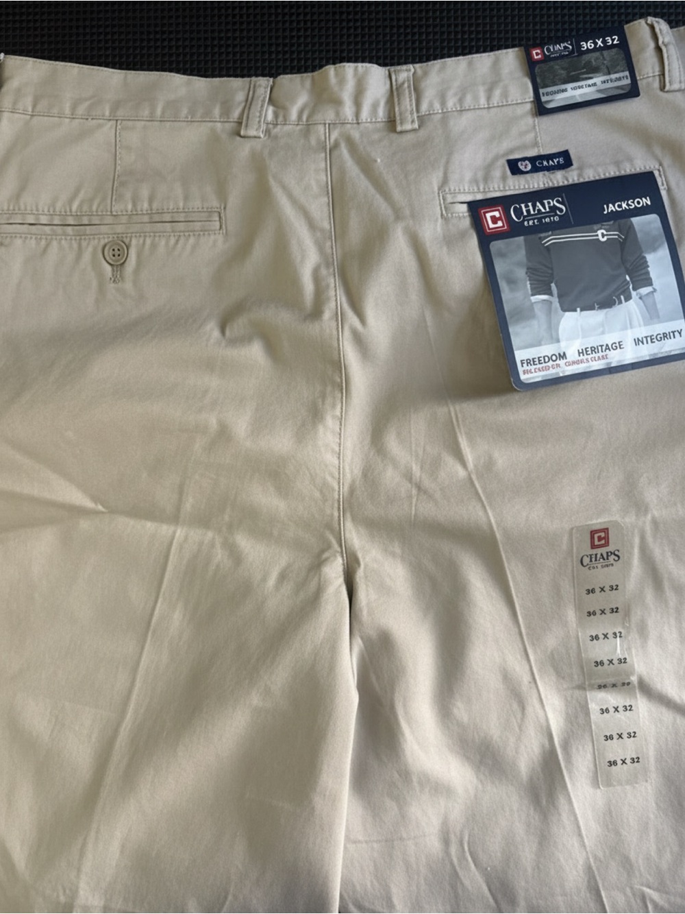 NWT Chaps Relaxed Fit - Double Pleat Chino Pants 36/32 - Picture 4 of 7